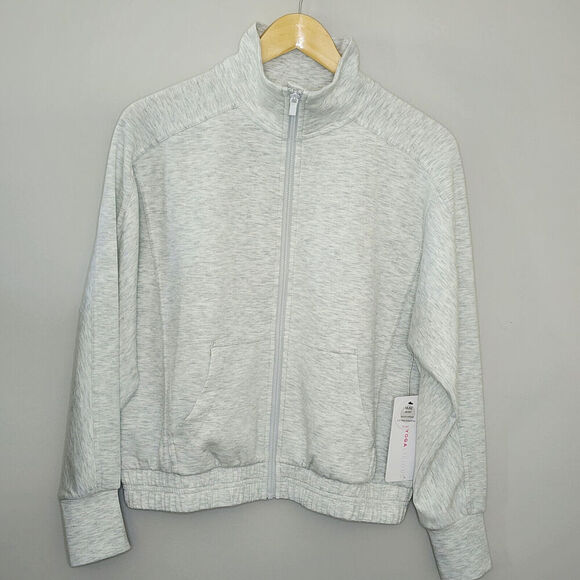 Yogalicious Scuba Muse Active Zip Up Sweatshirt Jacket Gray Women's SZ S - NWT - Picture 2 of 7